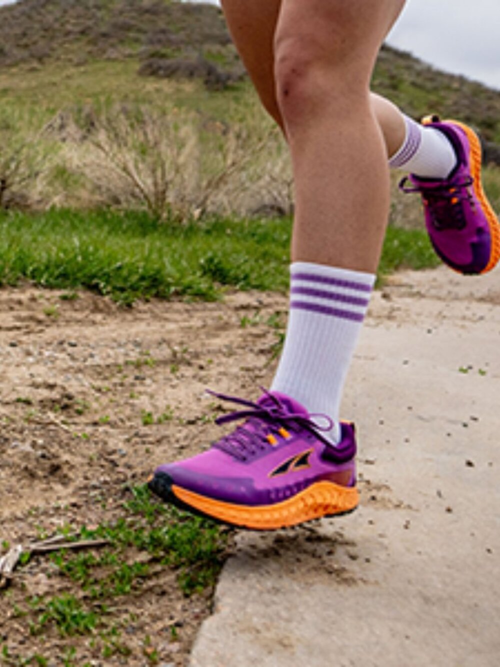 Altra Purple and Orange Trail Sneakers